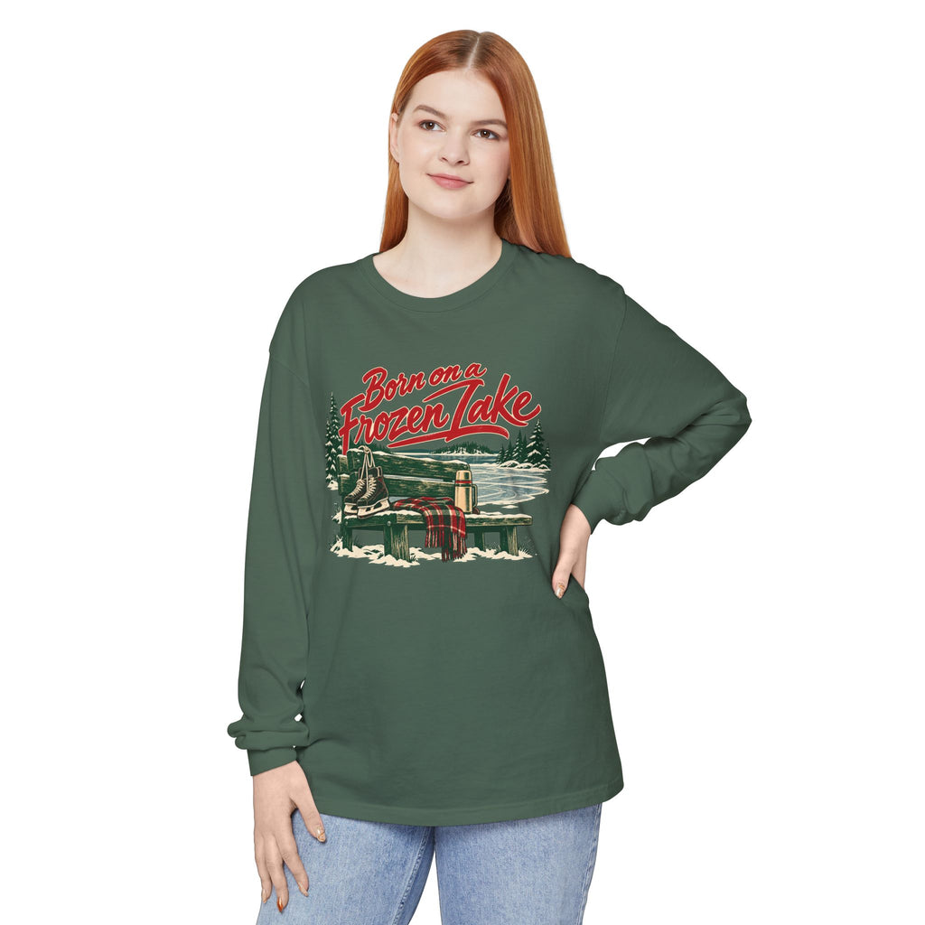 Minnesota  Born on a Frozen Lake Long Sleeve Tee
