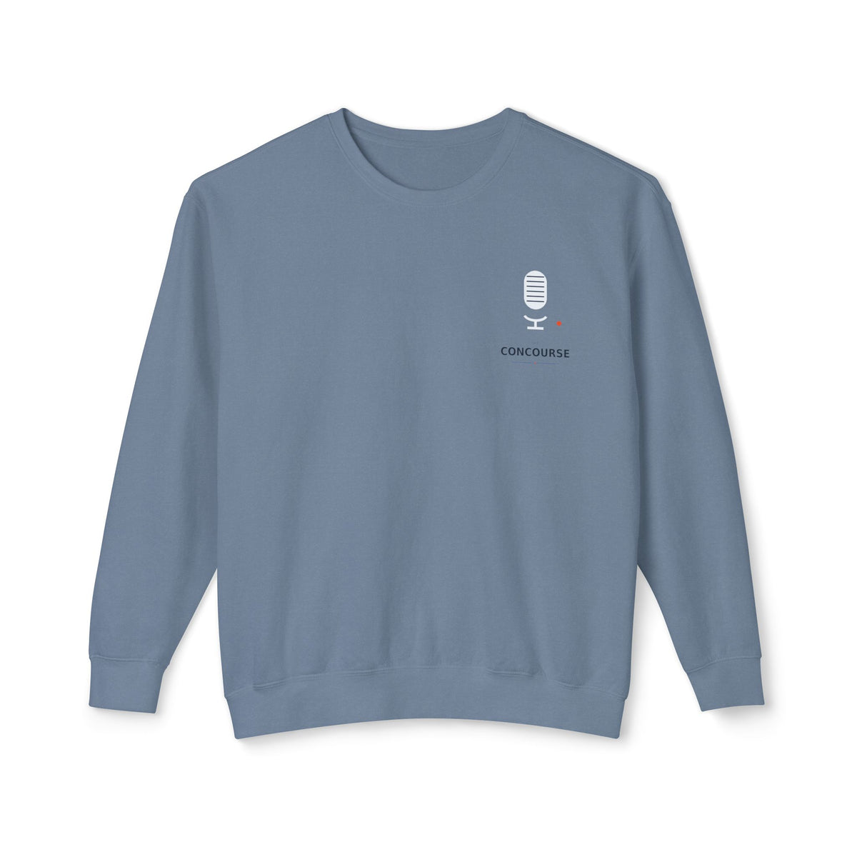 Cozy Peach Crewneck Sweatshirt with Cute Coffee Microprint