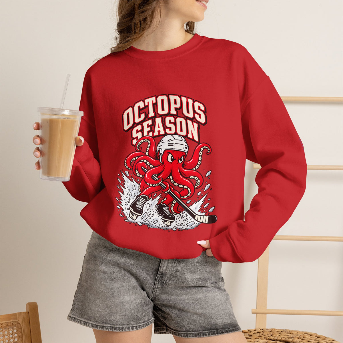 Detroit Octopus Season Crewneck Sweatshirt