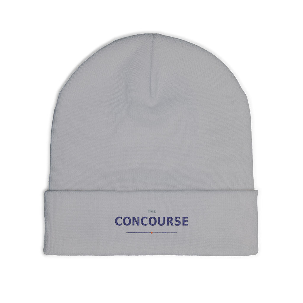 Concourse Embroidered Knit Beanie — Minimal Logo Cuffed Winter Hat