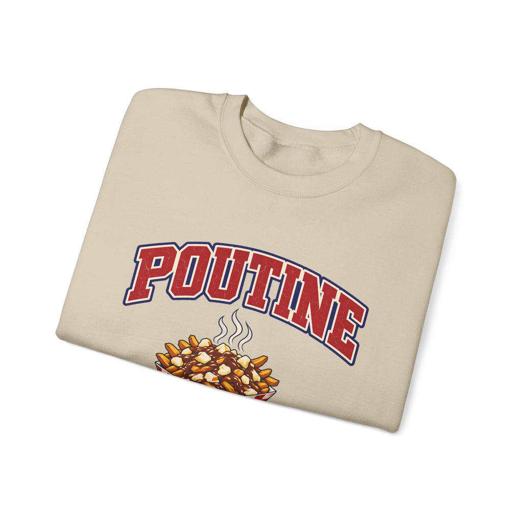 Montreal Poutine and Power Plays Hockey Crewneck Sweatshirt