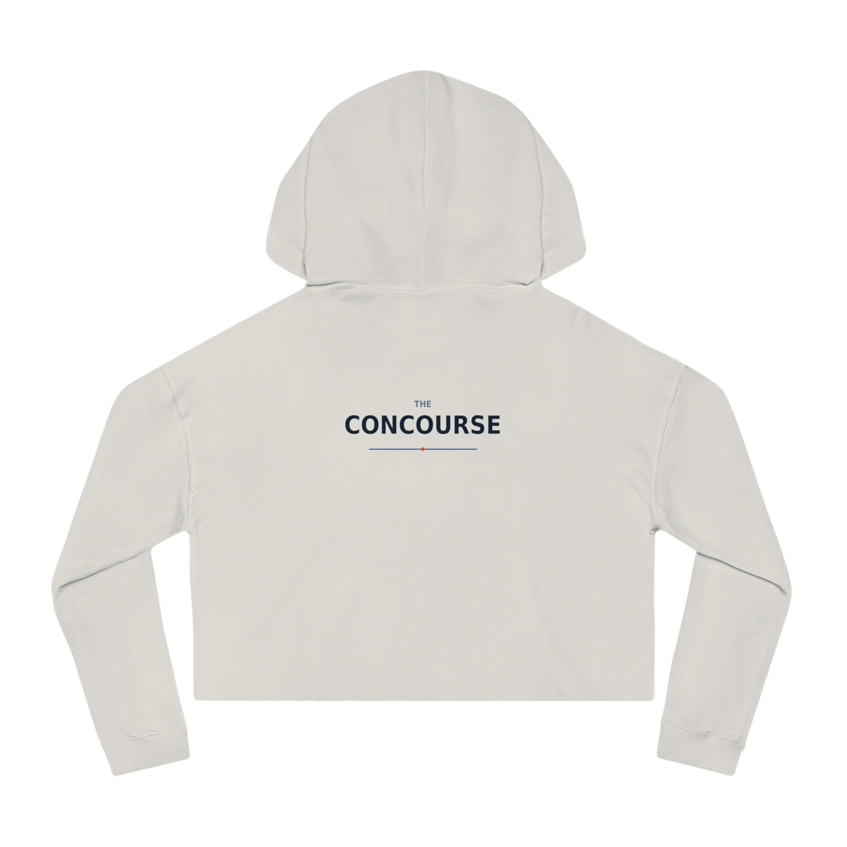 Cropped Hoodie — “The Concourse” Minimalist Logo Women’s Cropped Hooded Sweatshirt