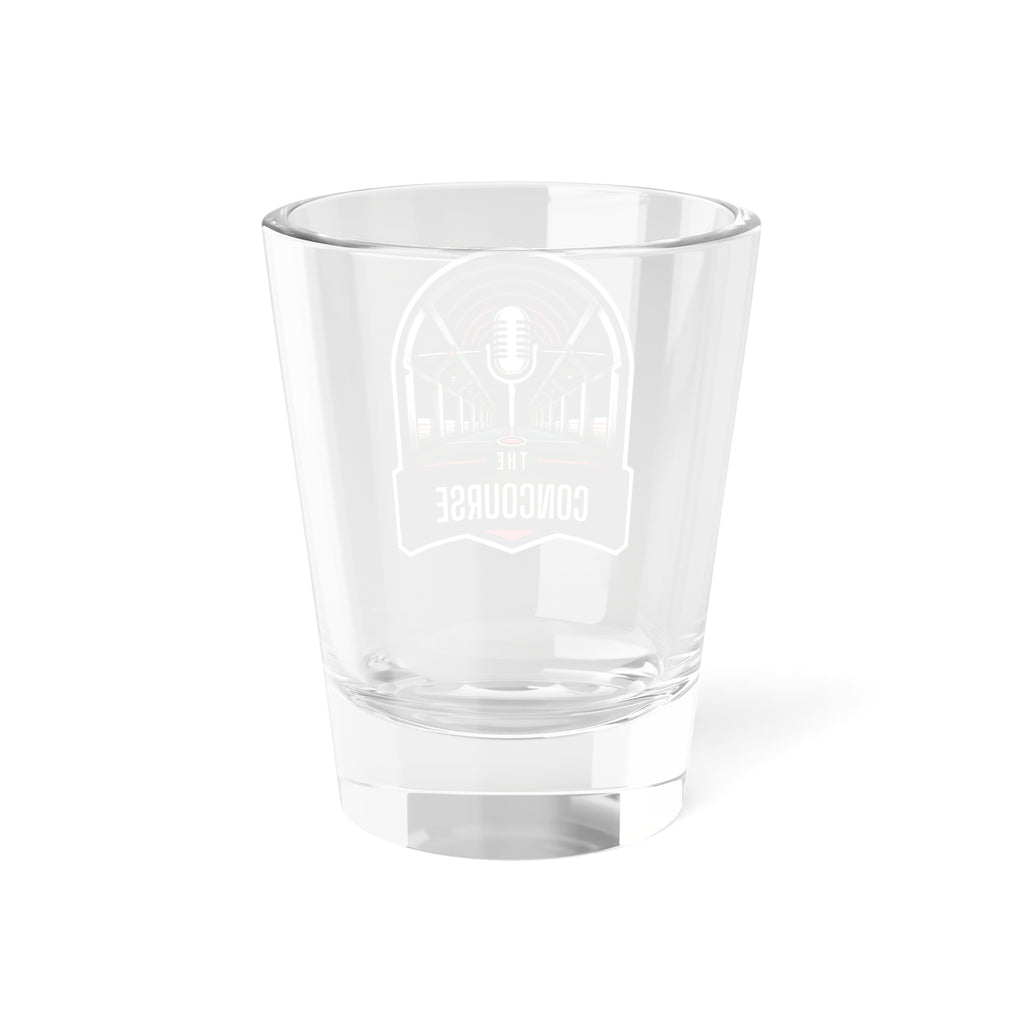Concourse Microphone Logo Shot Glass — 1.5 oz Branded Shooter