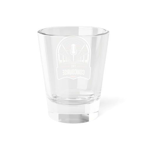 Concourse Microphone Logo Shot Glass — 1.5 oz Branded Shooter
