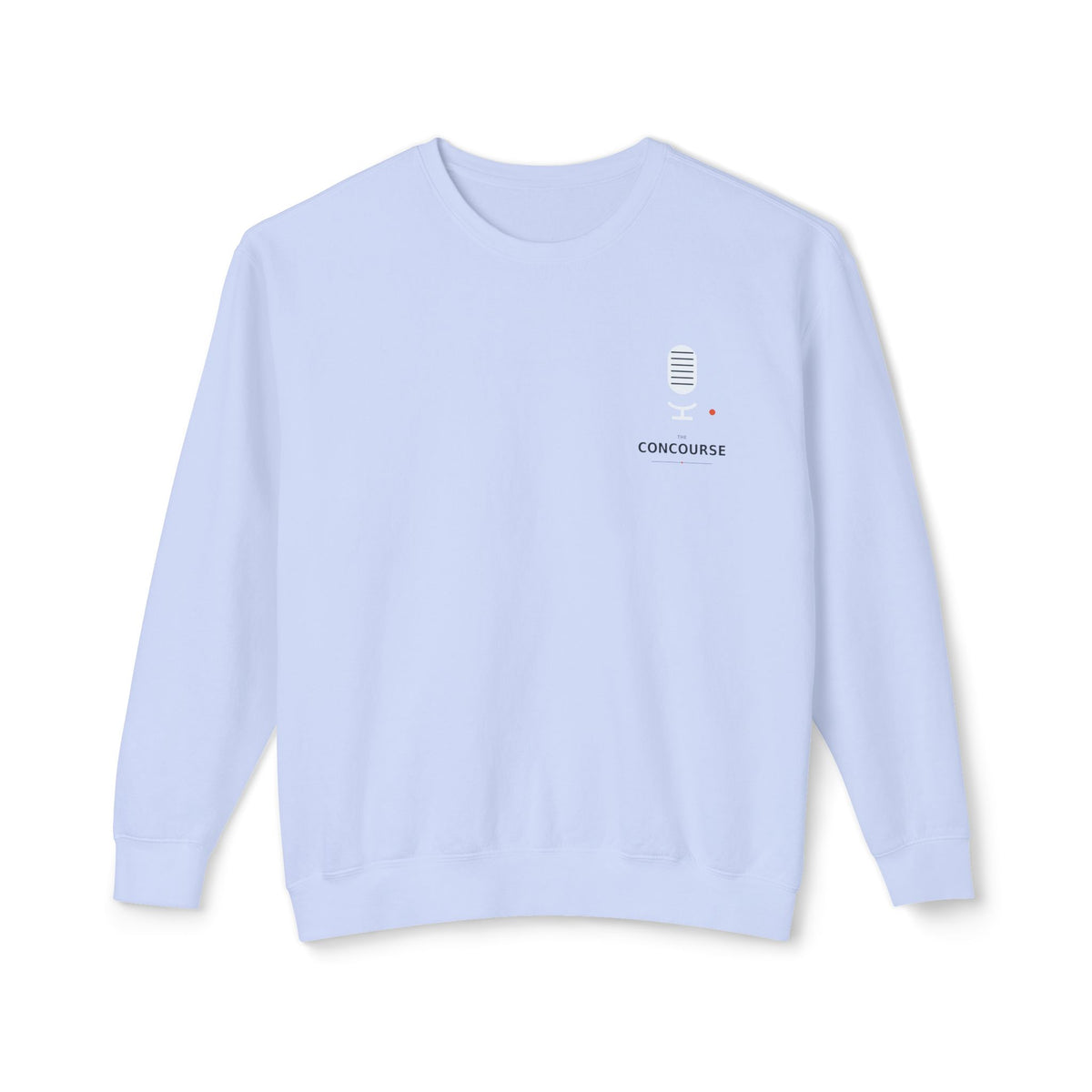 Cozy Peach Crewneck Sweatshirt with Cute Coffee Microprint