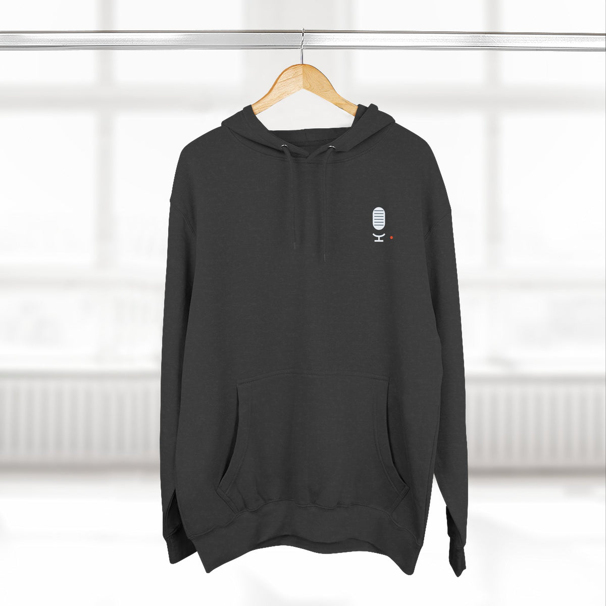 Concourse Minimal Logo Hoodie — Three-Panel Fleece Comfort