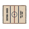 Woven Blanket: 'Section: Couch • Row: Blanket • Seat: Mine' Novelty Throw for Game Nights & TV Lovers