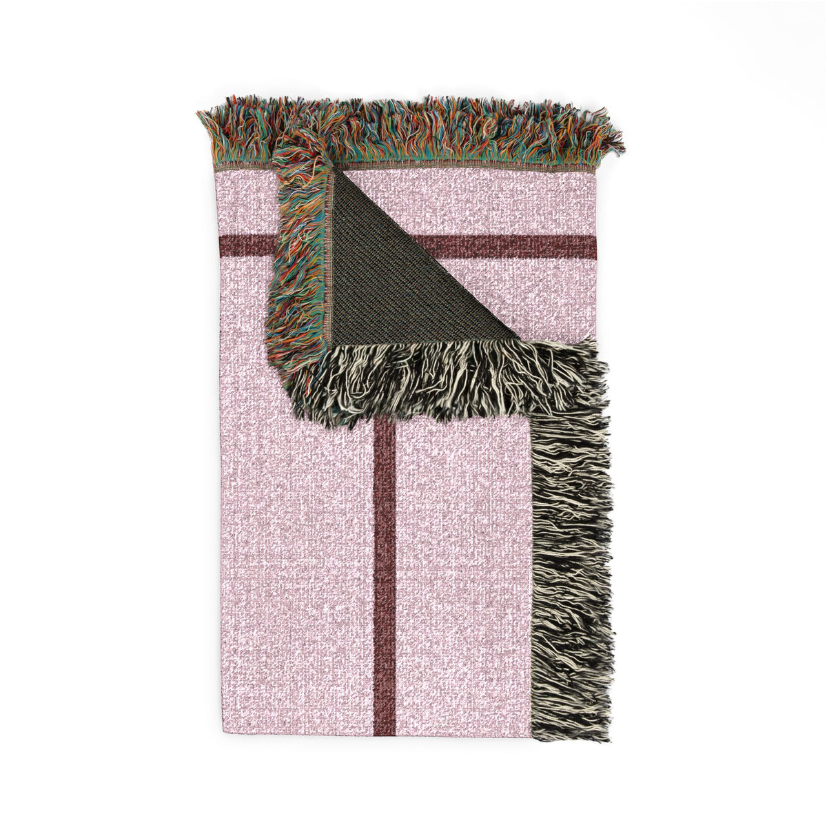 Woven Blanket — "Third Period Cuddles" Pink Cozy Throw for Teens & Dorms