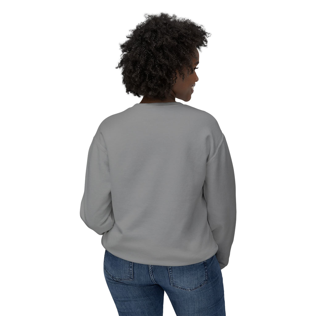 Cozy Peach Crewneck Sweatshirt with Cute Coffee Microprint