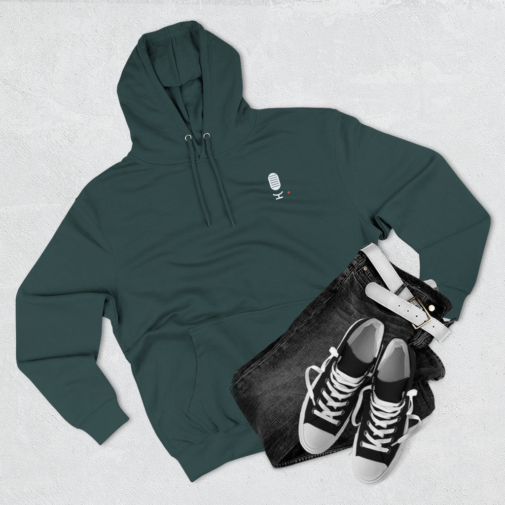 Concourse Minimal Logo Hoodie — Three-Panel Fleece Comfort