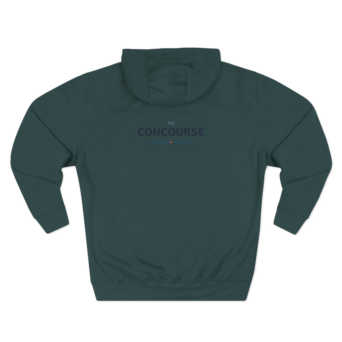 Concourse Minimal Logo Hoodie — Three-Panel Fleece Comfort