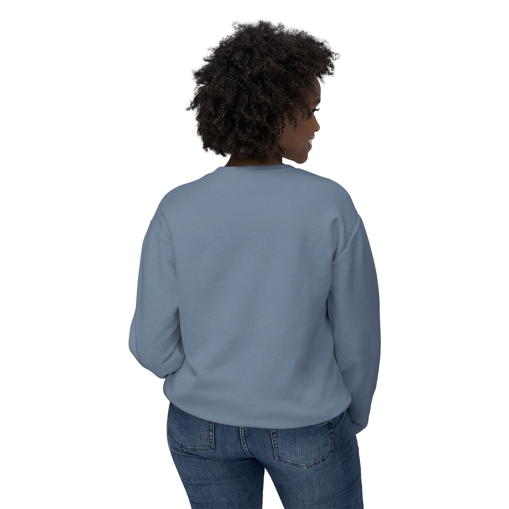 Cozy Peach Crewneck Sweatshirt with Cute Coffee Microprint