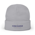 Concourse Embroidered Knit Beanie — Minimal Logo Cuffed Winter Hat