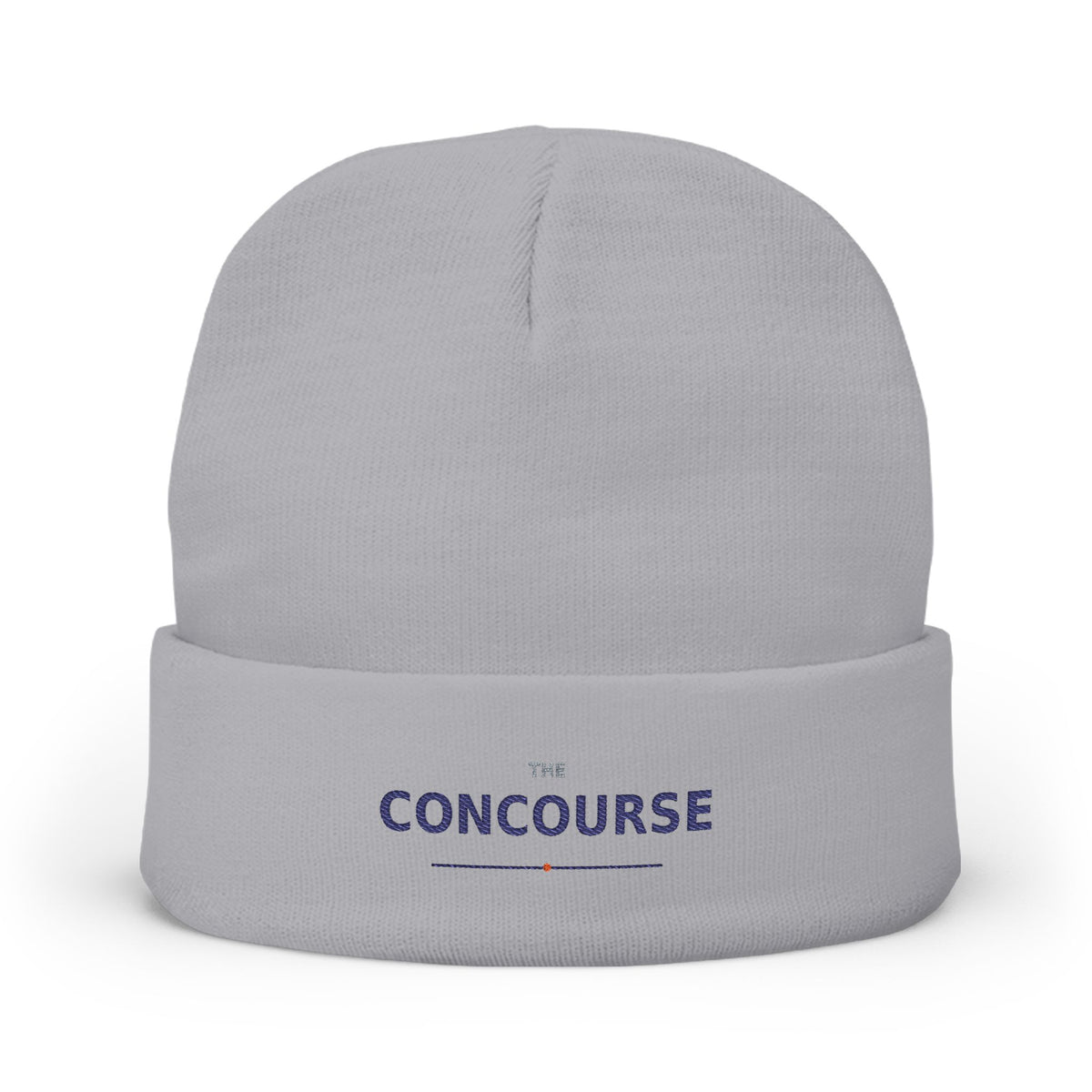 Concourse Embroidered Knit Beanie — Minimal Logo Cuffed Winter Hat