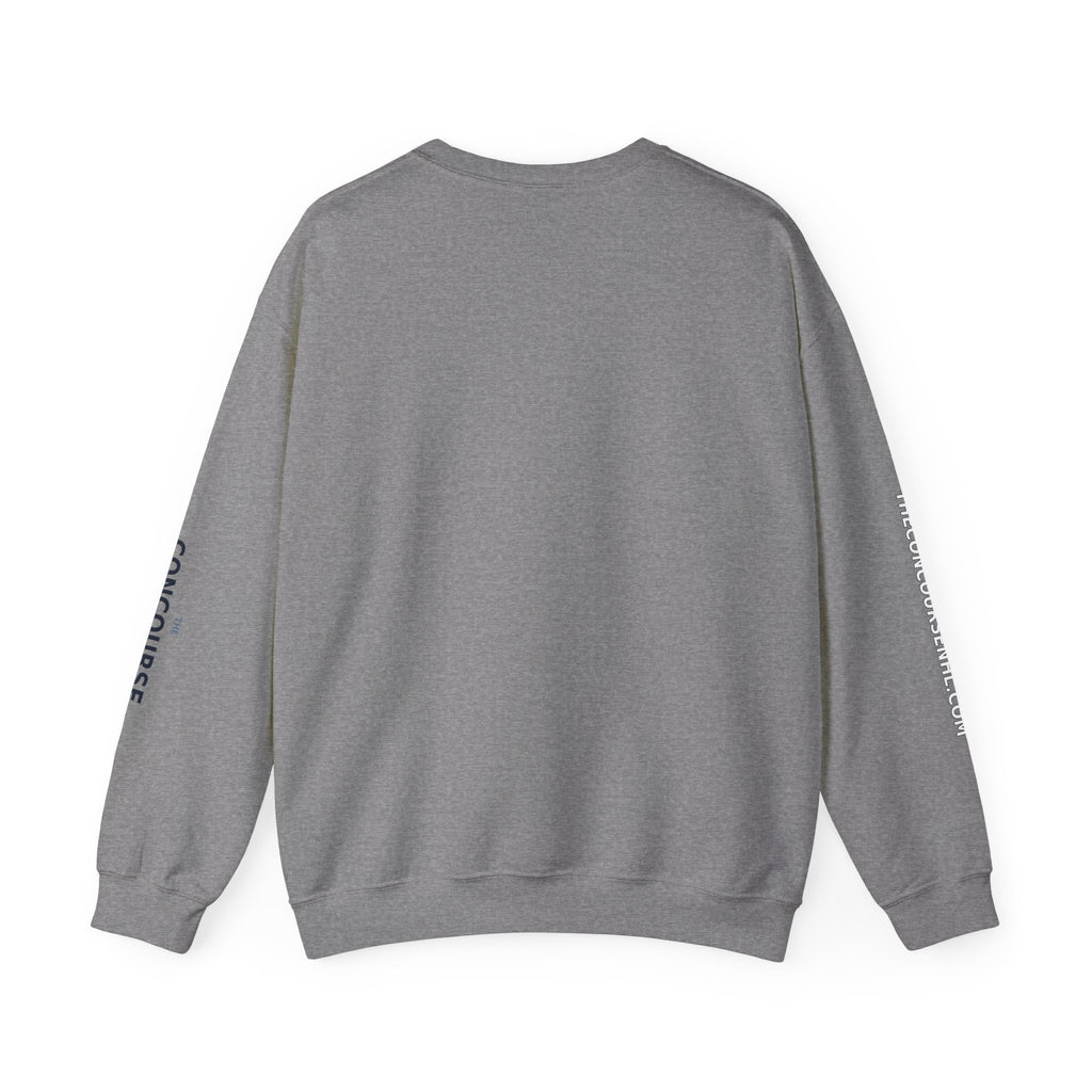 Crewneck Sweatshirt — Minimal Microphone Logo Orange Pullover