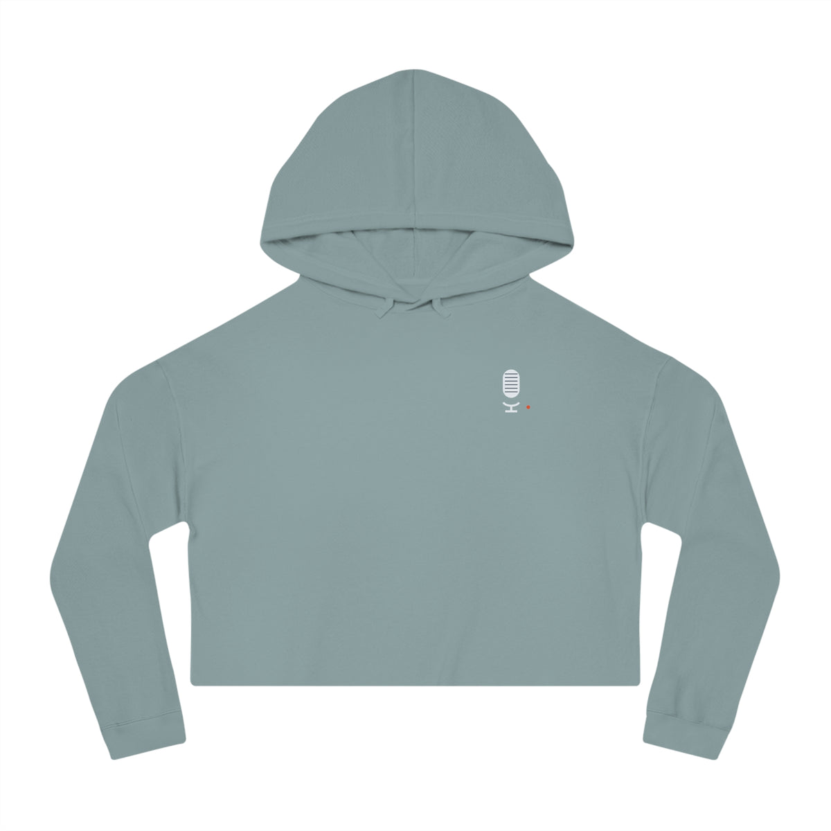 Cropped Hoodie — “The Concourse” Minimalist Logo Women’s Cropped Hooded Sweatshirt