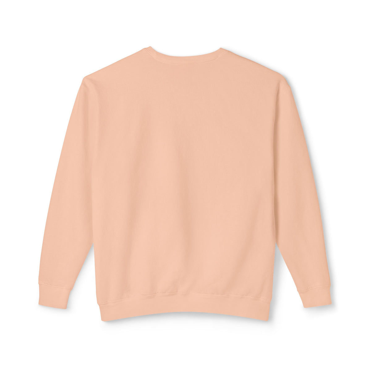 Cozy Peach Crewneck Sweatshirt with Cute Coffee Microprint