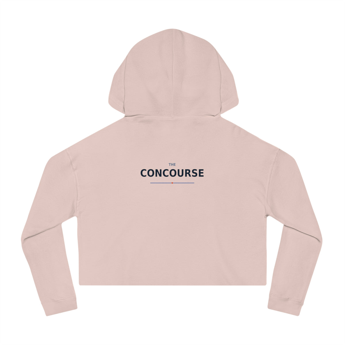 Cropped Hoodie — “The Concourse” Minimalist Logo Women’s Cropped Hooded Sweatshirt