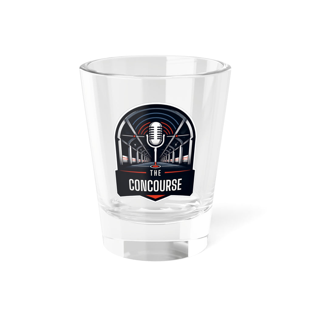 Concourse Microphone Logo Shot Glass — 1.5 oz Branded Shooter