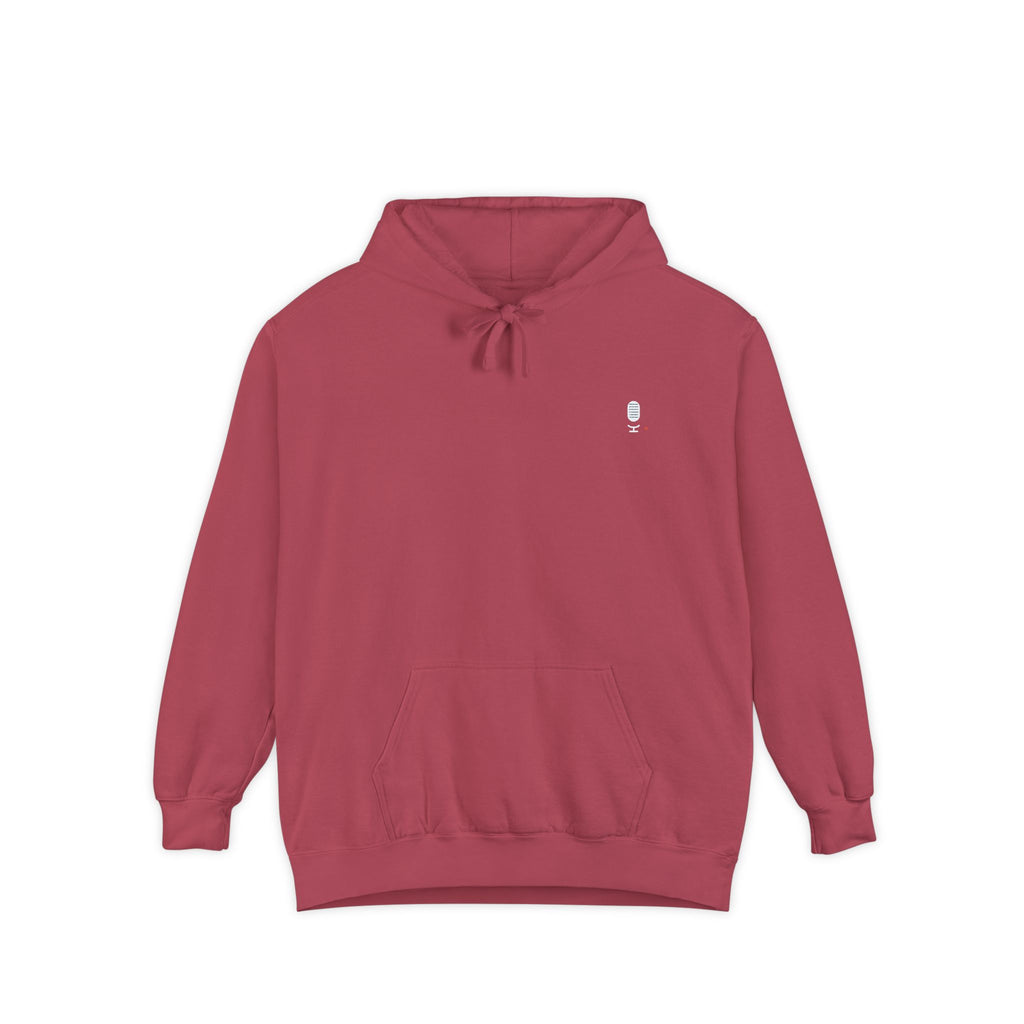 Minimal Rose Hoodie — Small Skull Embroidered Pullover