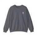Crewneck Sweatshirt — Minimal Microphone Logo Orange Pullover