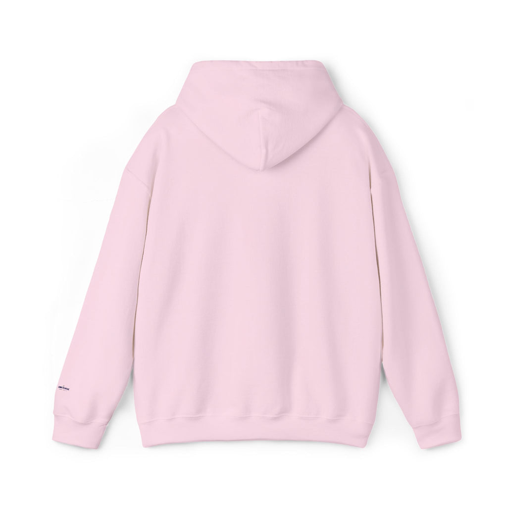 Minimal Daisy Hoodie — Tiny Floral Chest Print, Casual Cozy Pullover