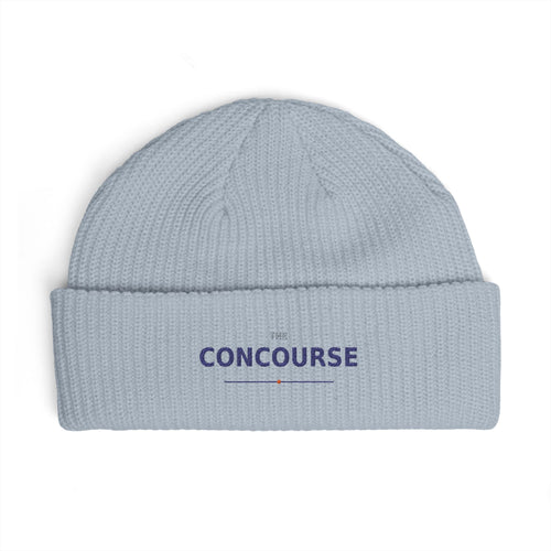 Concourse Cuff Beanie – Minimal Logo Knit Hat