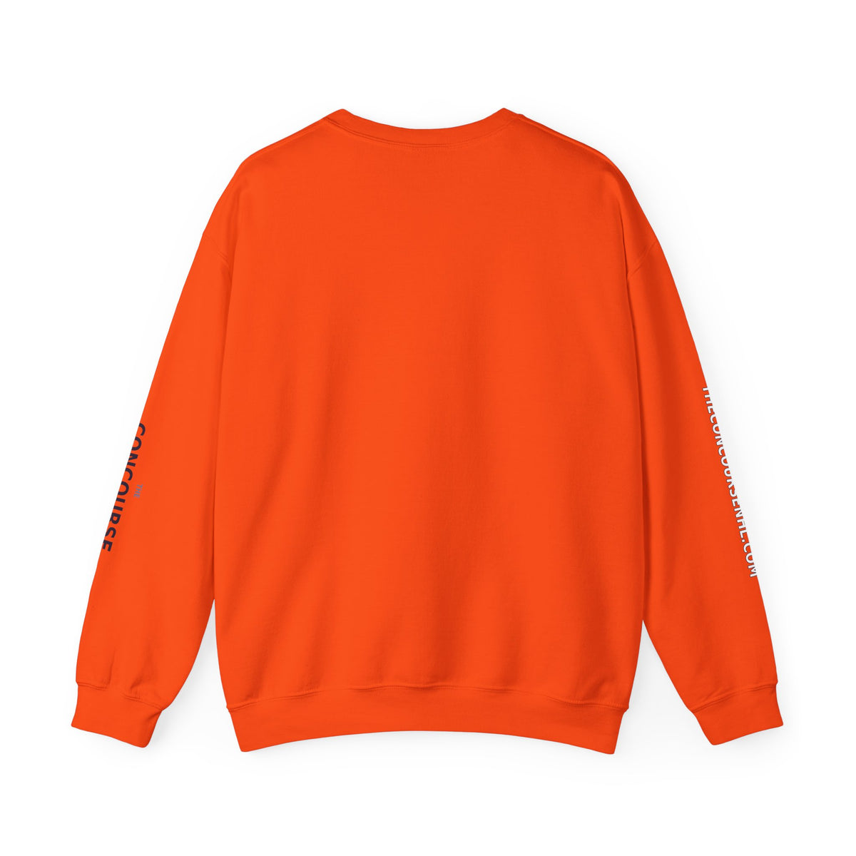 Crewneck Sweatshirt — Minimal Microphone Logo Orange Pullover