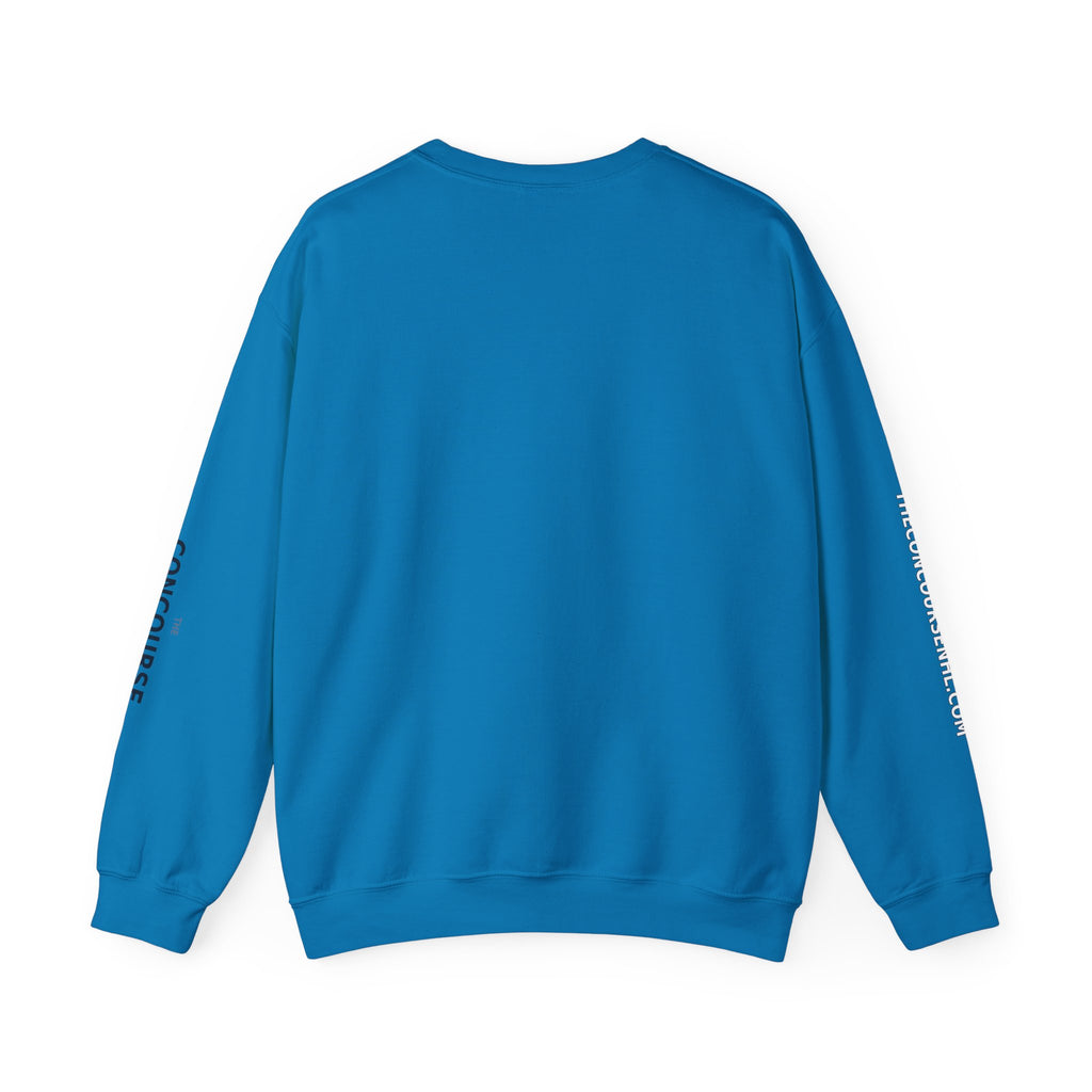 Crewneck Sweatshirt — Minimal Microphone Logo Orange Pullover