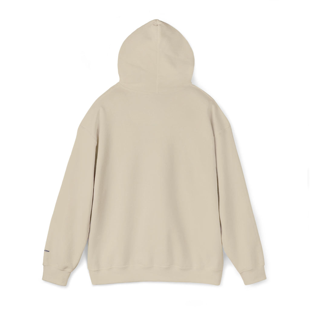 Minimal Daisy Hoodie — Tiny Floral Chest Print, Casual Cozy Pullover