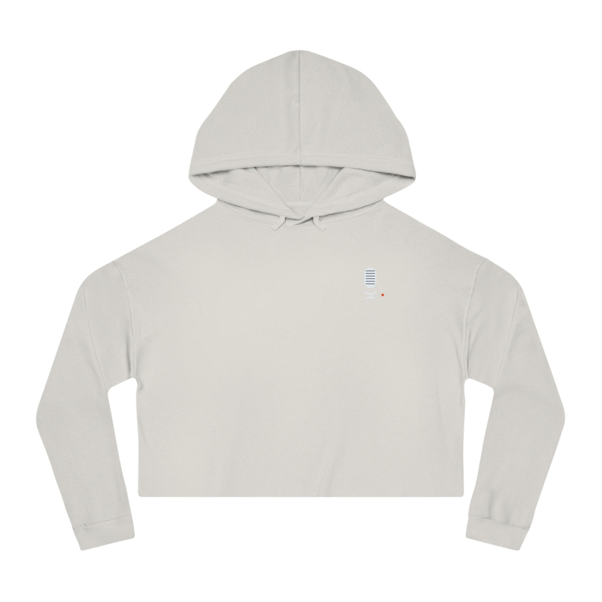 Cropped Hoodie — “The Concourse” Minimalist Logo Women’s Cropped Hooded Sweatshirt