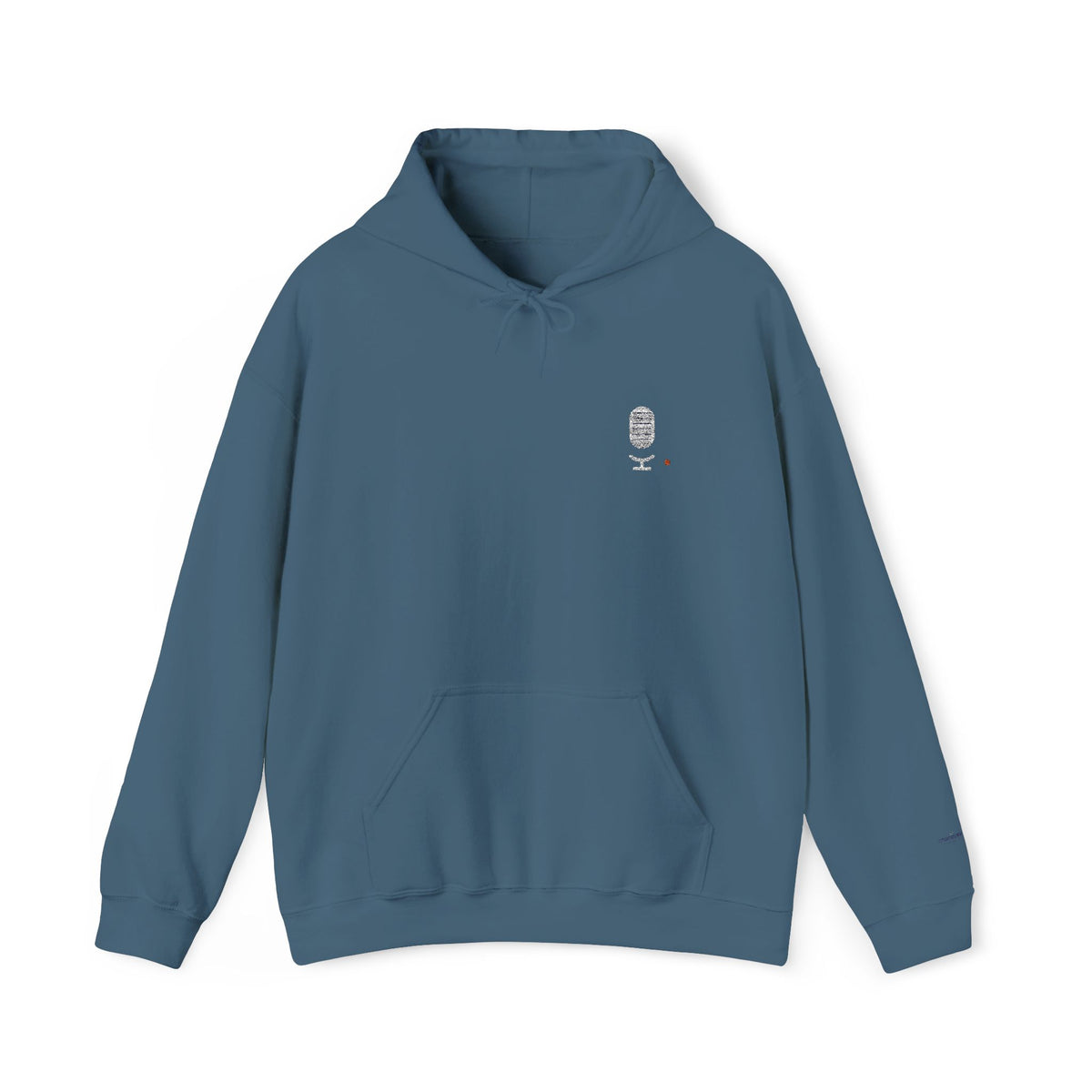 Minimal Daisy Hoodie — Tiny Floral Chest Print, Casual Cozy Pullover