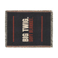 Big Twic. Soft Blanket Woven Throw — Cozy Black Graphic Throw Blanket