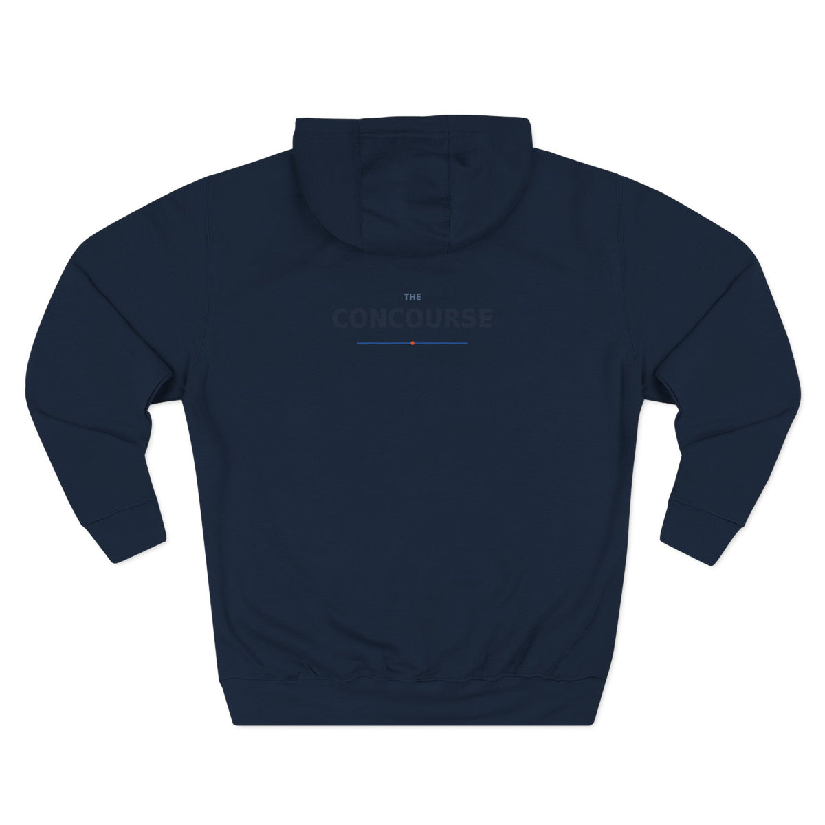 Concourse Minimal Logo Hoodie — Three-Panel Fleece Comfort