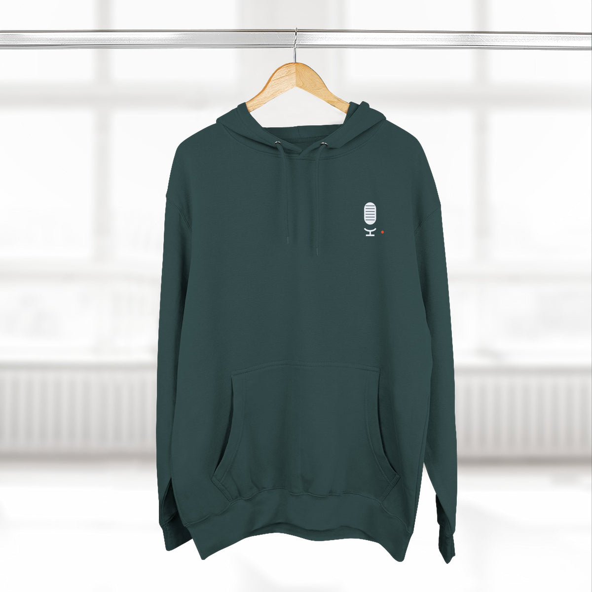 Concourse Minimal Logo Hoodie — Three-Panel Fleece Comfort