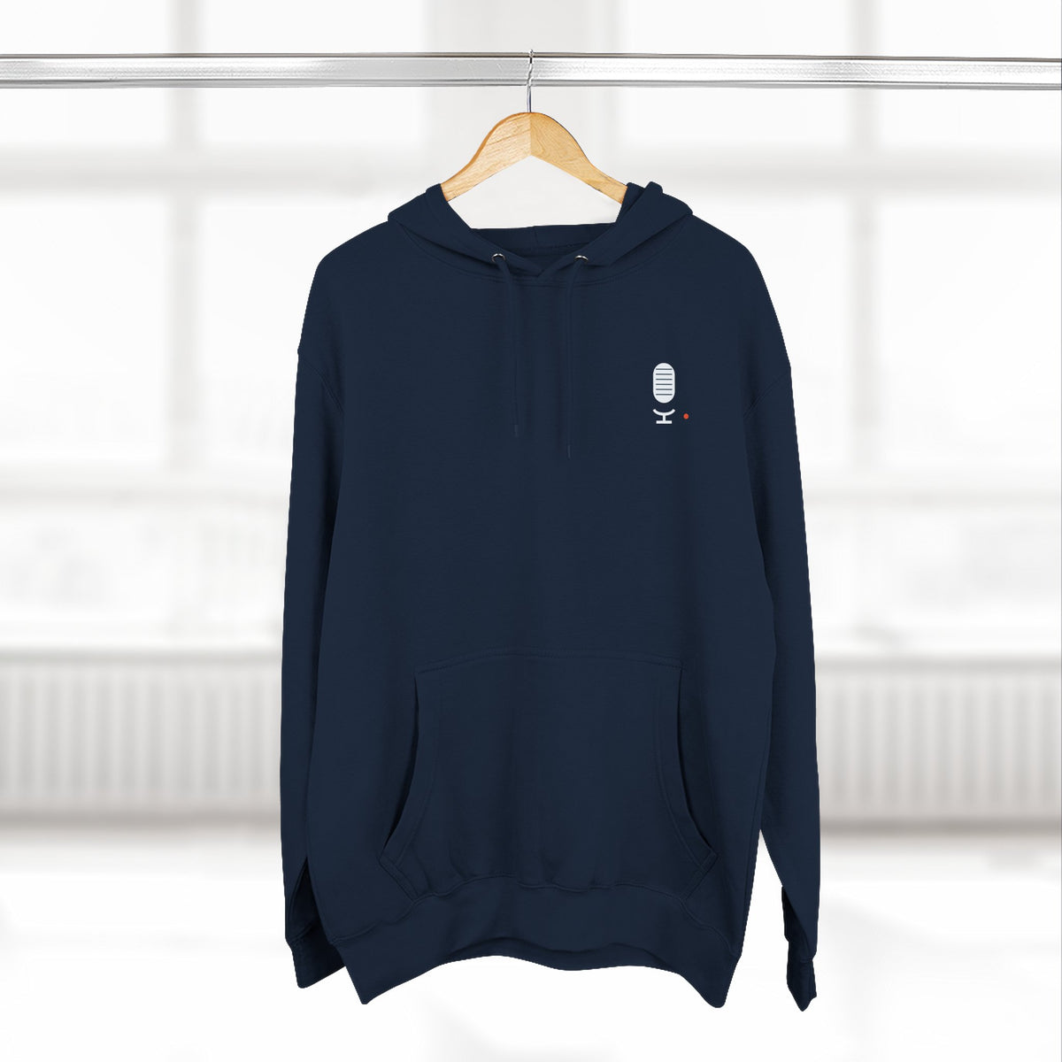 Concourse Minimal Logo Hoodie — Three-Panel Fleece Comfort