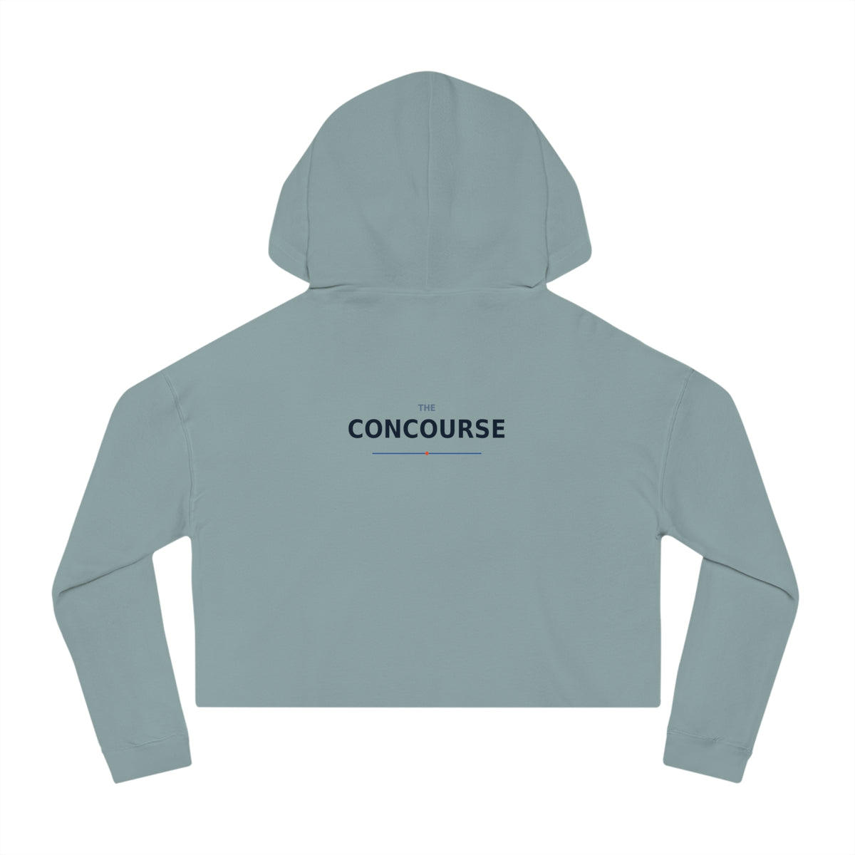 Cropped Hoodie — “The Concourse” Minimalist Logo Women’s Cropped Hooded Sweatshirt