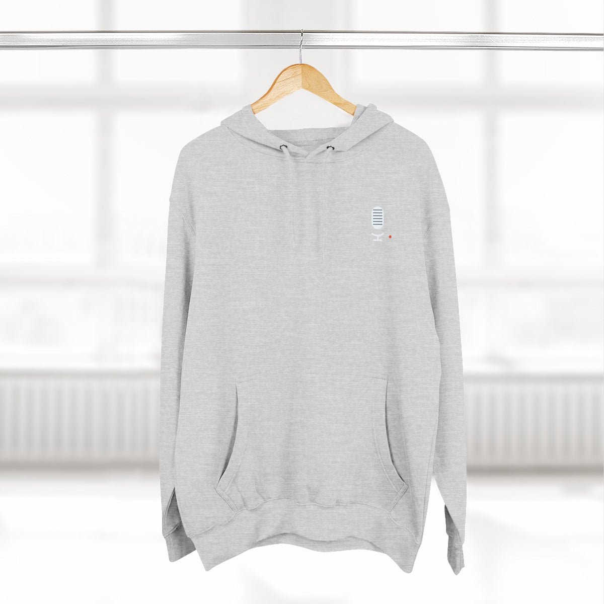Concourse Minimal Logo Hoodie — Three-Panel Fleece Comfort