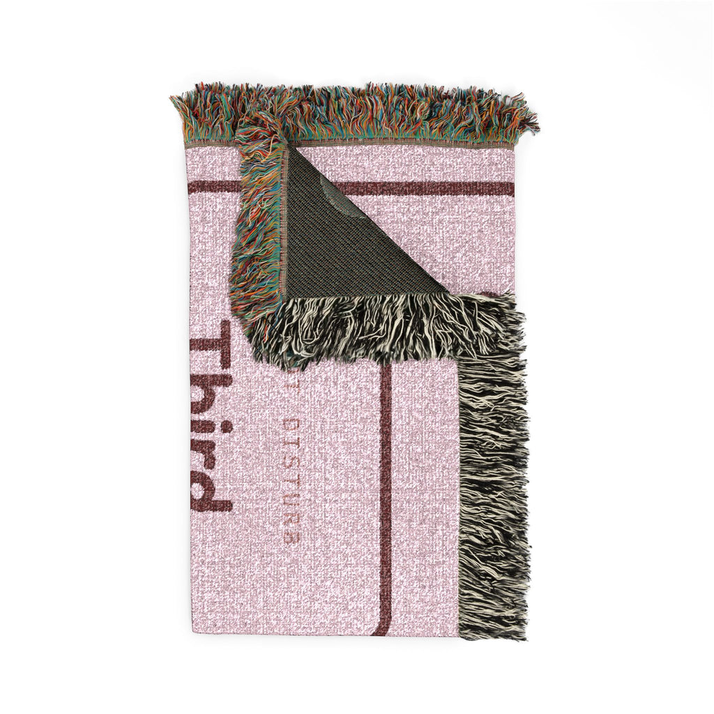Woven Blanket — "Third Period Cuddles" Pink Cozy Throw for Teens & Dorms