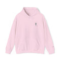 Minimal Daisy Hoodie — Tiny Floral Chest Print, Casual Cozy Pullover